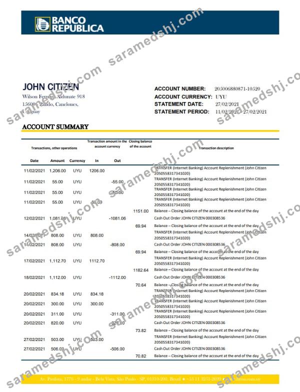 Uruguay Banco De La Republica Oriental Del Uruguay excel pdf